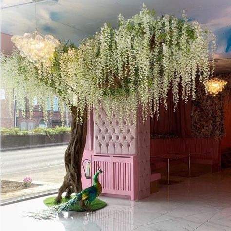 Large Outdoor Artificial Pink White Indoor Fake Wisteria Tree For Indoor Rainbow - Buy Artificial Tree Wedding Decoration White Flower Wisteria Tree,Guangzhou Factory Price Small Real Trunk Flower Tree Purple Wisteria Flowers Artificial Wisteria Tree,Indoor Artificial Wedding Tree For Wedding Decoration Artificial Cherry Blossom Tree Silk Cherry Flower Arch Product on Alibaba.com Wisteria Tree Wedding, Indoor Fake Tree, Plant Restaurant, Fake Indoor Trees, Forest Decorations, White Blossom Tree, Pink Wisteria, Enchanted Forest Decorations, Deco Spa