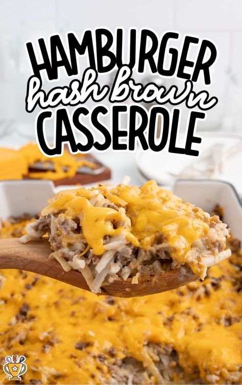 Enjoy a comforting Hamburger Hash Brown Casserole with cheesy hash browns, savory ground beef, and easy steps for a perfect weeknight dinner! Hash Brown Casserole Recipes, Hamburger Hash Brown Casserole, Hamburger Hashbrown Casserole, Hamburger Hashbrown, Hamburger Hash, Campbells Soup Recipes, Hashbrown Casserole Recipe, Ground Recipes, Ground Beef Casserole Recipes