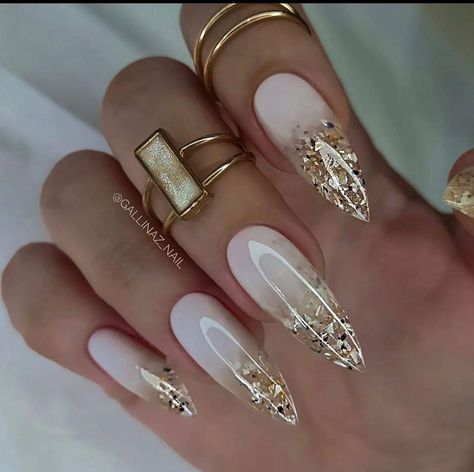 Wedding Acrylic Nails, Golden Nails, Fall Gel Nails, Nails Design With Rhinestones, Glamorous Nails, New Year's Nails, Luxury Nails, Bling Nails, Fancy Nails