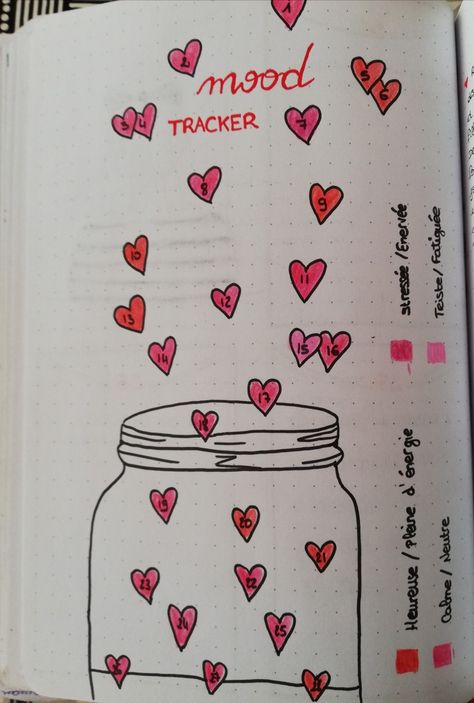 Mood tracker Love February 2021 Mood Trakers Ideas February, Book Doodles, Dave Ramsey Budgeting, Dot Journals, Dave Ramsey, Note Book, Energy Work, Mood Tracker, Journal Prompts