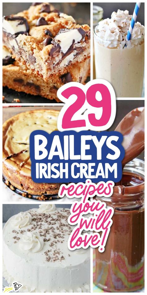 29 Baileys Irish Cream Recipes Baileys Desserts, Irish Cream Recipes, Irish Cream Desserts, Irish Cream Drinks, Baileys Irish Cream Cake, Baileys Irish Cream Cheesecake, Irish Cream Truffles, Baileys Dessert, Baileys Irish Cream Recipes