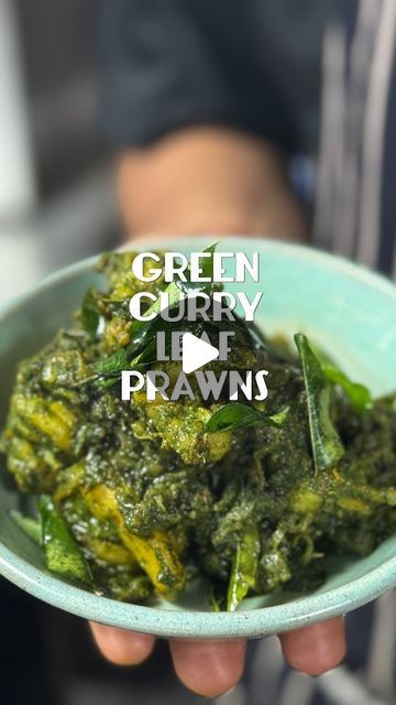 Karan Gokani on Instagram: "GREEN CURRY LEAF PRAWNS 🌿🦐🦐🦐  Today in Hoppers at Home @vinodbisht09 is cooking his incredible curry leaf prawns. You'll need to get yourself a generous handful of fresh curry leaves for this recipe, and we promise, you wouldn't have tasted prawns like these before! They are zesty, herbie, spicy and perfect as a snack, starter or a light main with a Malabar Paratha or rice. If you want a bit more gravy you can let the sauce down a bit with coconut milk.   1/2 cup fresh curry leaves, and more to garnish  3-4 cloves garlic  1/4 tsp turmeric  250g tiger prawns, peeled and cleaned  1/2 tsp each ginger and garlic paste  Pinch of black pepper  1 tbsp ghee  1/2 tsp black mustard seeds  2 tbsp sliced shallots or 1/2 red onion, sliced  2 green chillies  Salt, to tast Malabar Paratha, Prawns Curry, Tiger Prawns, Curry Leaf, Black Mustard Seeds, Prawn Curry, Prawn Recipes, Curry Shrimp, Pot Luck