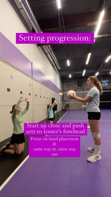 Setting Practice Volleyball, Volleyball Placement, Setter Training Volleyball, Volleyball Setting Drills For Beginners, Setting Drills Volleyball At Home, Setter Drills For Volleyball, Volley Ball Drills For Beginners, Setting Volleyball Drills, Diy Volleyball Training Equipment