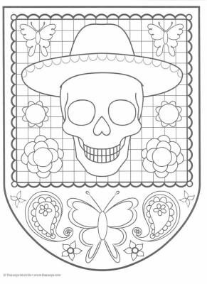 Dibujos para colorear el día de los muertos (43) Dia De Los Muertos Decorations Ideas, Paper Folding Crafts, Skull Coloring Pages, Mexican Party Theme, Day Of The Dead Skull, Mothers Day Decor, Birthday Party Centerpieces, Sugar Skull Art, Mexican Designs