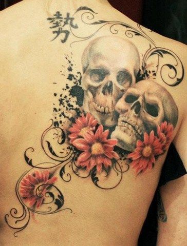 Skull Tattoos: Skull tattoos are being made these days not for some symbolic reason. Single Line Tattoo, Meaningful Tattoos For Women, Small Meaningful Tattoos, Tattoos Geometric, Skull Tattoo Design, Temporary Tattoo Designs, Tattoos Gallery, Great Tattoos, Skull Tattoos