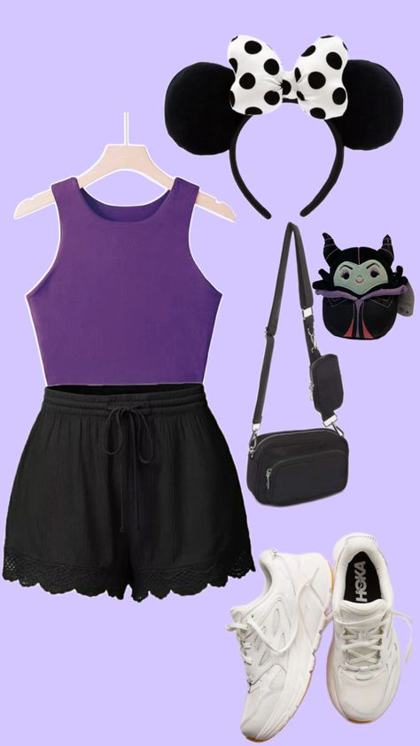 Purple, maleficent Maleficent Disney, Disney Outfits Women, Cute Disney Outfits, Disneyland Outfits, Disney Trip Planning, Disney Outfit, Disney Bound Outfits, Trip Outfits, Disney Costumes