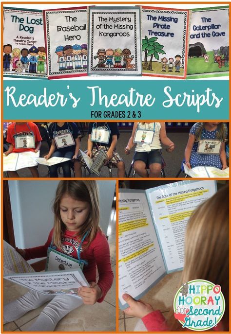 Reader's Theatre is awesome for building reading fluency and comprehension! These high interest, engaging scripts are perfect for second and third graders. 3rd Grade Reading Worksheets, Fluency Station, Theatre Camp, Intervention Strategies, Readers Theatre, Readers Theater Scripts, Reader's Theater, Readers Theater, Beginning Readers