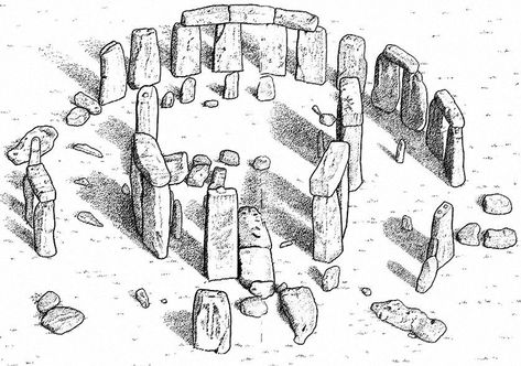 Stone Henge Sketch, Stonehenge Drawing, Prehistoric Architecture, Atmosphere Drawing, Crop Pics, Stonehenge England, Architecture Journal, Edit Image, Interior Design History