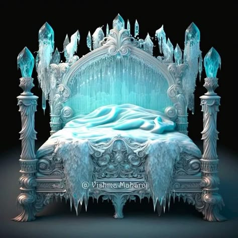 Resin Design Ideas, Gothic Bedrooms, Vishma Maharaj, Dawn Aesthetic, Classic House Interior Design, Crystal Furniture, Elsa 2, Magical Bedroom, Goth Bedroom