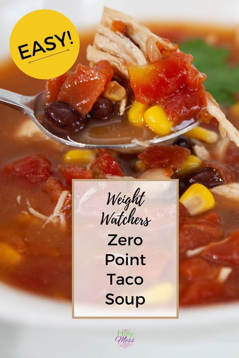 Zero Point Taco Soup, White Turkey Chili Recipe, Easy Soup Recipes Healthy, Easy Taco Soup, Weight Watchers Soup, Taco Soup Recipe, Chicken Taco Soup, Points Recipes, Vegetable Soup Recipes