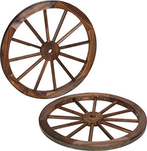 Amazon.com: Leigh Country TX 93951 30" Wagon Wheel, 30 Inch, Walnut Finish: Garden & Outdoor Wooden Wagon Wheels, Diy Rugs, Wood Wagon, Garden Wagon, Wagon Wheels, Wooden Wagon, Wooden Wheel, Wood Garden, Diy Bird Feeder