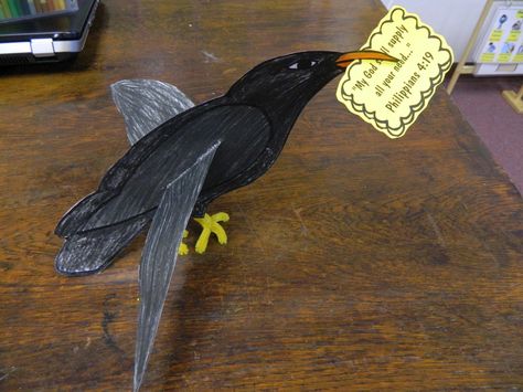 Hands On Bible Teacher: The Ravens Fed Elijah (GOD WILL PROVIDE!) Talitha Cumi, Elijah Bible, Bible Story Crafts, Bible Teacher, Sunday School Kids, Sunday School Crafts For Kids, Bible School Crafts, Bible Study For Kids, Bible Crafts For Kids