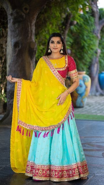 Sky Blue Lehenga, Indian Couture, Designer Lehenga Choli, Exclusive Wedding, Wedding Lehenga, Chaniya Choli, Indian Fashion Dresses, Indian Wedding Dress, Bollywood Stars