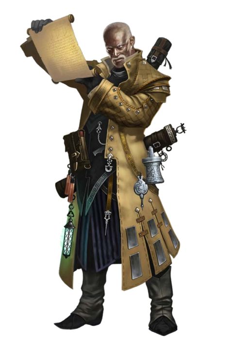 Pathfinder Iconic Investigator Quinn - Male Black Human - Pathfinder PFRPG DND D&D 3.5 5th ed d20 fantasy Dnd Explorer, Black Wizard, Sing Song, Pathfinder Character, Heroic Fantasy, Pathfinder Rpg, Leather Armor, Male Character, Dungeons And Dragons Characters