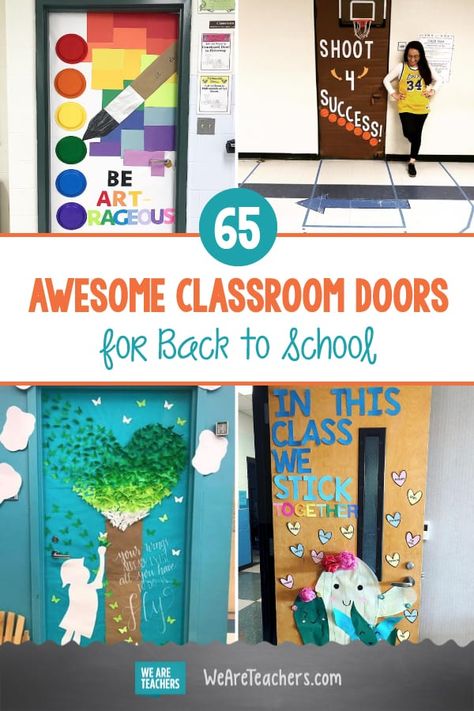 65 Awesome Classroom Doors For Back-to-School High School Door Ideas, High School Door, Welcoming Classroom, Classroom Door Ideas, Classroom Door Decorations, Classroom Door Displays, Art Room Doors, Quotes School, Bright Classroom