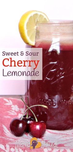 Lime Squares, Sour Cherry Recipes, Fresh Cherry Recipes, Sweet And Sour Recipes, Summer Drink Recipe, Yummy Summer Drinks, Paleo Drinks, Taste Food, Cherry Lemonade