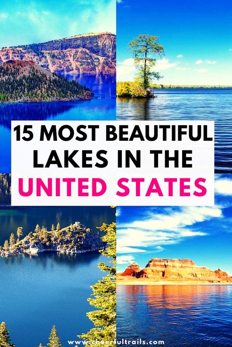 Clearest Lakes In The Us, Pretty Lakes In Us, Beautiful Lakes In The Us, Best Lakes To Vacation In Us, America Holiday, Lake Vacations, Adventure Ideas, Lunch Items, Travel America