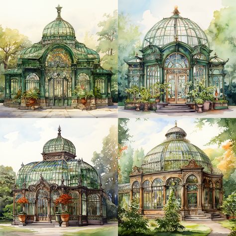 Greenhouse Home House Plans, Victorian Greenhouse, Fantasy House, Fantasy Places, Environmental Design, Green House, Sims House, Dream House Decor, Glass House