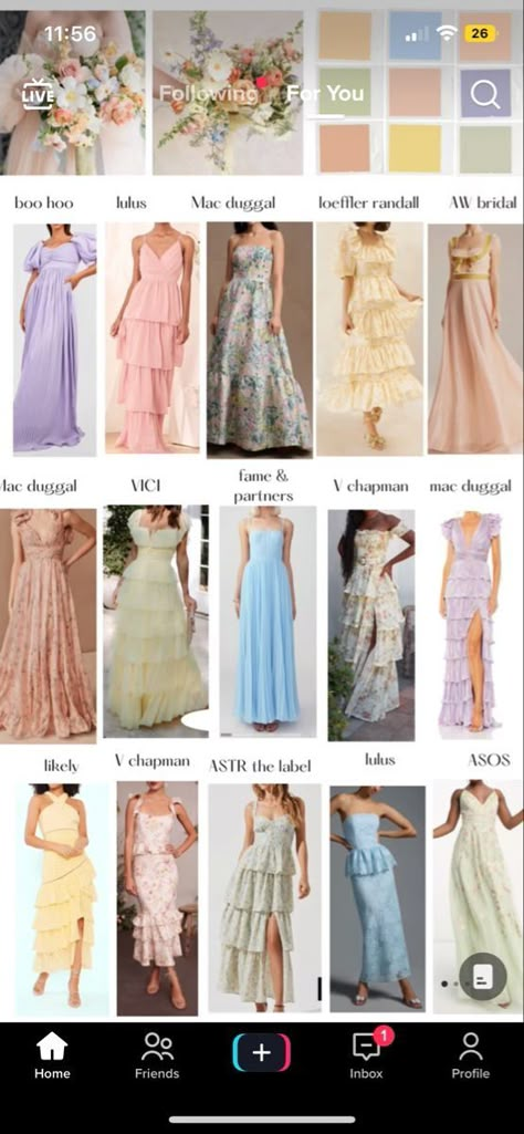 Pastel Wedding Theme, Pastel Bridesmaids, Garden Wedding Bridesmaids, Mix Match Bridesmaids, Bridal Party Dress, Spring Bridesmaid Dresses, Pastel Bridesmaid Dresses, Summer Bridesmaid Dresses, Dress Shops