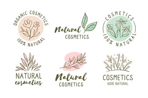 Coleção de logotipo de cosméticos de nat... | Free Vector #Freepik #freevector Towel Packaging, Geometric Shapes Drawing, Cosmetics Logo, Logo Nature, Tree Logo Design, Nature Logo Design, Nature Logo, Logo Desing, Cosmetica Natural