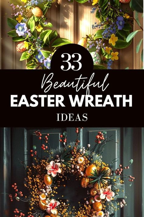 Looking for easy DIY crafts to do at home? Check out these Easter wreath ideas that incorporate elements like peeps, pink hues, and Christian symbols. Perfect for adding a festive touch to your front door this season. Save this pin to your 'Easy DIY Room Decor' board and visit the article for more inspiration. Easter Wreath Ideas, Diy Easter Wreath, Diy Crafts To Do At Home, Country Easter, Easter Door Wreaths, Easter Crafts For Toddlers, Easter Gift Tag, Easter Wreath Diy, Easy Diy Room Decor