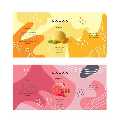 Ice Cream Logo, Ice Cream Packaging, Mango Ice Cream, Juice Branding, Drinks Packaging Design, Juice Packaging, Ice Cream Design, Ice Cream Brands, Food Graphic Design