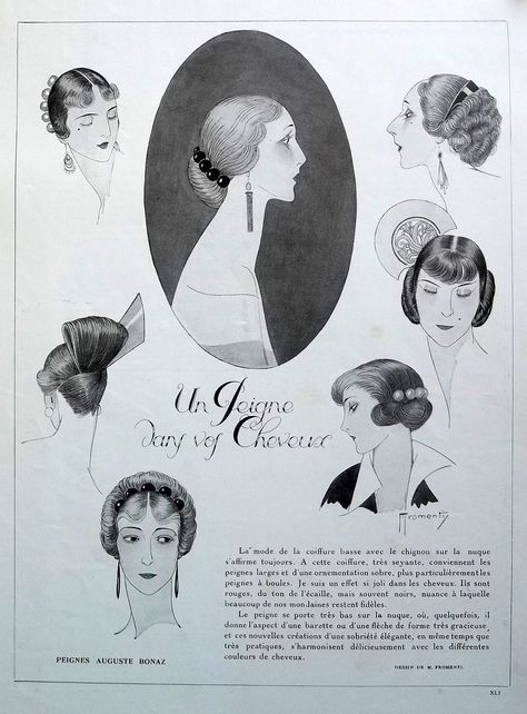 Historical Hairstyles, Art Deco Hair, Hair Illustration, Muse Art, Art Deco Posters, Lifestyle Art, Old Fashion, Vintage Advertisement, Art Deco Period