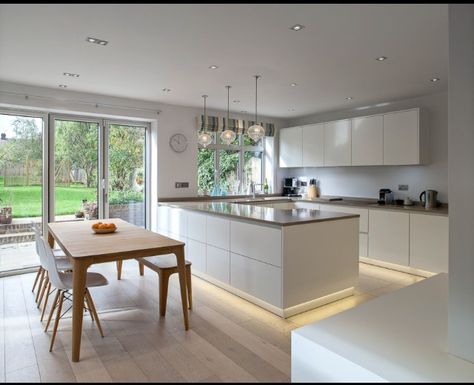 Kitchen Diner Extension, Open Plan Kitchen Dining Living, Scandinavian Kitchen Design, Open Plan Kitchen Diner, Open Plan Kitchen Dining, Open Plan Kitchen Living Room, Amazing Kitchen, Kitchen Dining Living, Kitchen And Dining Room