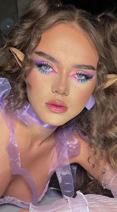 New Makeup Trends 2023, Summer Makeup 2023, Makeup 2023 Trends, 2023 Makeup Looks, Makeup Ideas 2023, Look Euphoria, 2023 Makeup Trends, Fairy Halloween Makeup, 2024 Makeup