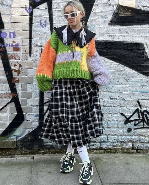 Clowncore Outfit, Plaid Outfits, Funky Fashion, 2024 Fashion, Clothing Ideas, Fit Inspo, Looks Vintage, Style Ideas, Colorful Fashion