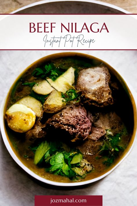 Cozy up your kitchen with the rich aromas of Beef Nilaga (Bulalo) made easy with the Instant Pot! Savor the tender beef and flavorful broth with a recipe perfect for chilly evenings. #instantpotrecipes #instantpotcooking #homemade #foodie #instantpotmeals #beefnilaga #beefrecipes #soupseason #beef Nilaga Instant Pot, Beef Nilaga Recipe Instant Pot, Beef Nilaga Recipe, Nilaga Recipe, Beef Nilaga, Filipino Soup Recipes, Filipino Soup, Soup Dish, Potted Beef