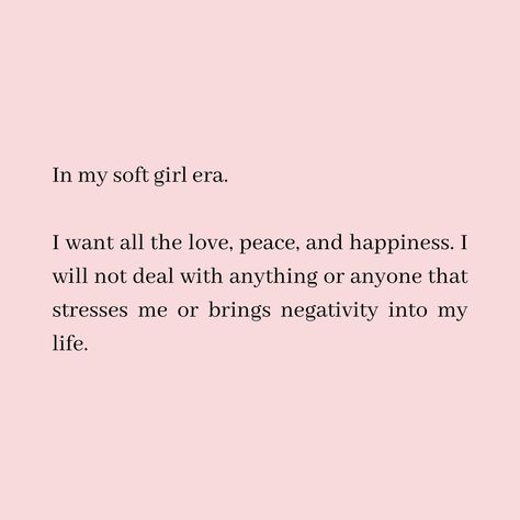 In My Soft Girl Era Pictures, Photos, and Images for Facebook, Tumblr, Pinterest, and Twitter 2024 Mindset, In My Soft Girl Era, Soft Girl Era, Vision Board Affirmations, Self Healing Quotes, Note To Self Quotes, Self Love Affirmations, Girly Quotes, Positive Self Affirmations