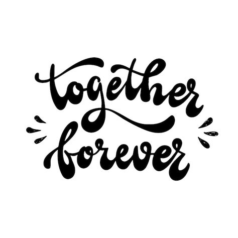 Vector hand lettering quote 'together fo... | Premium Vector #Freepik #vector #love-lettering #love-typography #love-quotes #love-word Happy Friendship Day Card, Friendship Day Greetings, Sunrise Photography Nature, Hand Typography, Hot Love Quotes, I Miss You Quotes For Him, Abstract Love, Hand Lettering For Beginners, Dragon Ball Z Iphone Wallpaper