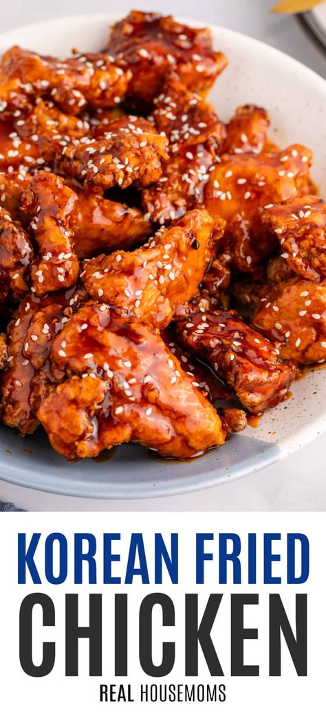 Korean Bbq Fried Chicken, Korean Fried Chicken Sauce, Asian Fried Chicken, Korean Style Chicken, Fried Chicken Sauce, Sweet Spicy Sauce, Fried Chicken Seasoning, Spicy Korean Chicken, Korean Fried Chicken Recipe