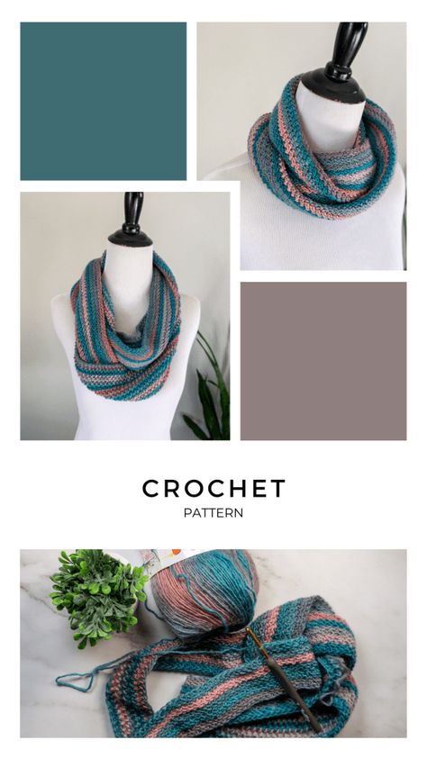 This Free Crochet Infinity Scarf Pattern is perfect for beginners or experienced crocheters looking for a quick and easy crochet project. Easy Infinity Scarf Crochet Free Pattern, Infinity Scarf Crochet Free Pattern, Easy Crochet Infinity Scarf, Herringbone Double Crochet, Crochet Infinity Scarf Free Pattern, Infinity Scarf Crochet Pattern, Yarn Projects Crochet, Infinity Scarf Crochet, Crochet Infinity Scarf Pattern