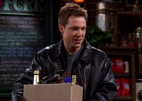 FRIENDS 1998 (S5 E7) Danny (co-star George Newbern) "The One With The Yeti". George Newbern, David Schwimmer, Friends Season, Matthew Perry, Warner Brothers, Group Of Friends, Jennifer Aniston, The One, Film