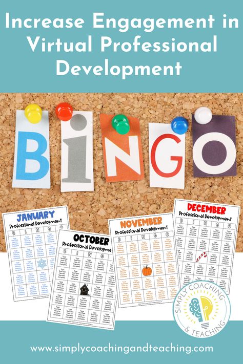 BINGO Boards for Engaging Professional Development - Simply Coaching & Teaching Professional Development Bingo, Professional Development For Teachers, Out Of My Comfort Zone, Instructional Coaching, Bingo Board, School Leader, New Normal, Best Pens, Increase Engagement