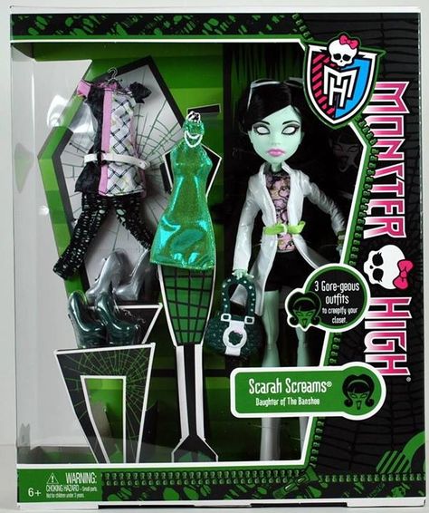 Scarah Screams. Daughter of the Banshee Scara Screams, Scarah Screams, Monster High Doll Clothes, I Love Fashion, Love Monster, Cool Monsters, Mattel Dolls, Monster Dolls, Dream Doll