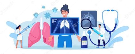 Fluorographie Et Radiographie Du Patient. Médecin Faisant Un Dépistage Par Radiographie Pulmonaire. Radiologue Effectuant Une Procédure De Contrôle Des Poumons, Analysant Les Images De Fluoroscopie, La Photographie Roentgen, La Radiographie Thoracique | Vecteur Premium