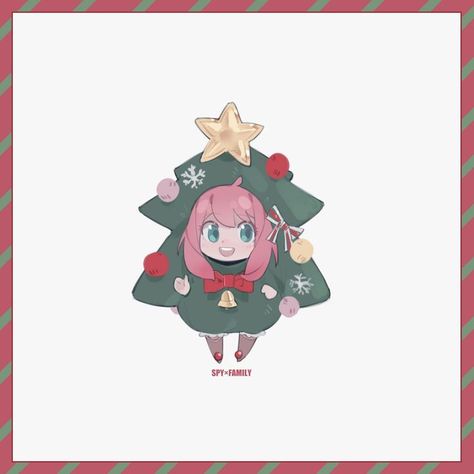 Spyxfamily Christmas, Anya Forger Christmas, Christmas Spy X Family, Spy X Family Christmas, Anya Forger Spy X Family, Family Fanart, Anime Bento, Anime Christmas, Anya Forger