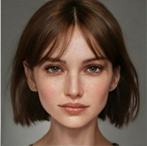 Haircut For Short Hair Bangs, Short Fine Bob Hairstyles, Short Chin Length Hair Straight, Short Hair Styles Chin Length, Chin Length Hair Middle Part, Bob With Curtain Bangs Side Part, Short Chin Length Hair With Bangs, Chin Length Hair Straight, Chin Short Hair