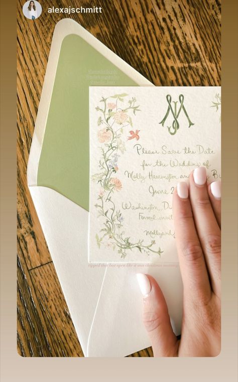 Wedding Invitations Garden Party, Garden Invitation, Green Garden Wedding, English Garden Wedding Invitations, Celadon Wedding, Garden Wedding Save The Date, Garden Party Wedding Invitation Suite, Whimsical Save The Date, Green And Pink Wedding Invitations