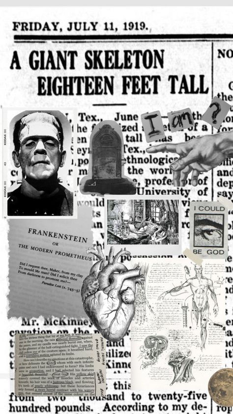 Frankenstein Project High School, Mary Shelley Tattoo, Frankenstein Collage, Victor Frankenstein Aesthetic, Frankenstein Aesthetic, Frankenstein Wallpaper, Frankenstein Mary Shelley, Frankenstein Quotes, Toxic Art