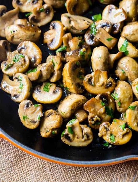 Best Sauteed Mushrooms, Easter Side Dishes Recipes, Mushroom Side Dishes, Portobello Mushroom Recipes, Mushrooms Recipes, Portabella Mushrooms, Lamb Dinner, Easter Side Dishes, Steak Side Dishes