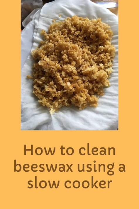 Melting Beeswax How To, Rendering Beeswax In Crockpot, Bee Wax Uses, Backyard Bees, Beeswax Diy, Beeswax Recipes, Honey Bees Keeping, Bee Hive Plans, Backyard Bee