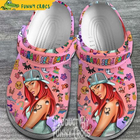 Pink Karol G Mañana Será Bonito Crocs Check more at https://funnycrocs.com/product/pink-karol-g-manana-sera-bonito-crocs/ Crocs Slippers, Unique Bikinis, Crocs Clog, Comfortable Mens Shoes, Purple Color Palettes, Shoes Unique, Crocs Crocband, Crocs Clogs, Clog Shoes