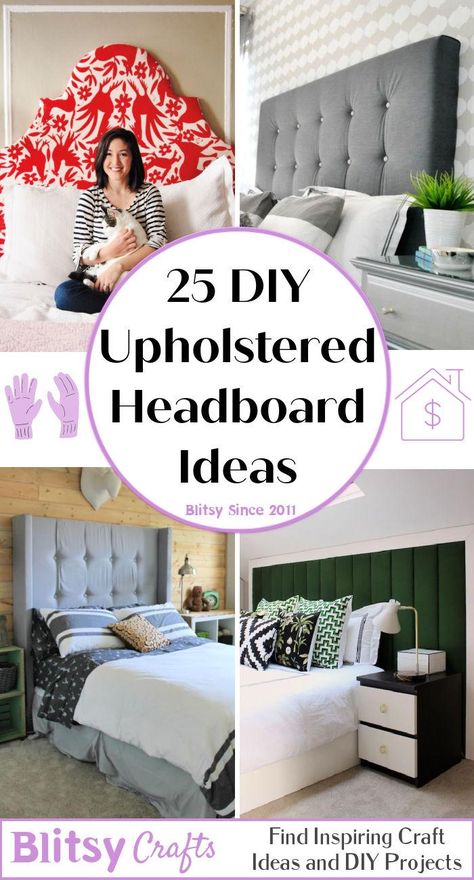 Head Boards Design Modern Diy, Redo Headboard Diy Ideas Fabric, Upholstery Headboard Ideas, Cushioned Headboard Diy, Apolstered Headboard Bedroom, Bed Head Diy Padded Headboards, Covered Headboard With Fabric, Homemade Headboards Fabric, Fabric Headboards Ideas