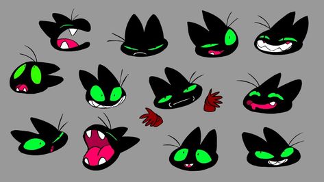 favd_parkersimmonsyall-September 21 2017 at 07:38PM Black Cat Character Design, Cat Character Design, Character Eyes, Black Cat Cartoon, Doodle Characters, Simple Character, Cat Hacks, Cat Character, Game Character Design