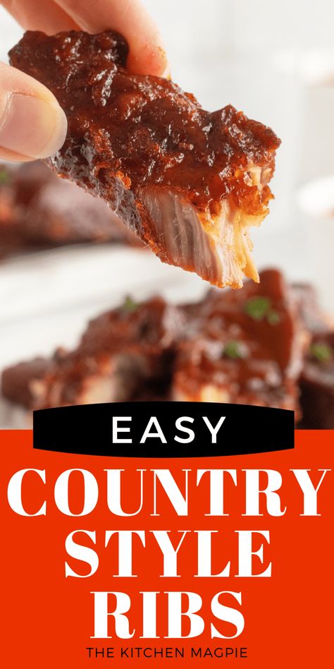 Country Style Ribs - The Kitchen Magpie Oven Cooked Country Style Pork Ribs, Cou Try Style Pork Ribs, Black Angus Country Style Ribs Recipe, Boneless Country Style Pork Ribs In Oven Crock Pot, Mississippi Country Style Ribs, Country Style Short Ribs, Country Style Ribs In The Oven, Country Style Ribs On The Grill, Boneless Country Style Pork Ribs In Oven Quick