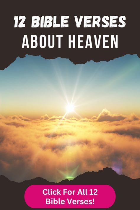 Check out our top 12 Bible verses about heaven & learn more what does the Bible say about heaven. Click For All 12 Bible verses! Verses About Heaven, Looking Down From Heaven, Bible Chapters, Bible Verses About Relationships, Top Bible Verses, Revelation 21, Belief In God, Bible Verses About Love, Powerful Bible Verses